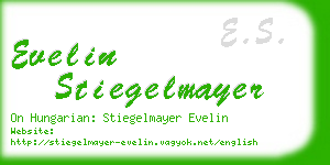 evelin stiegelmayer business card